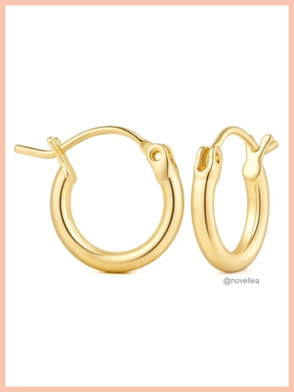 14K Gold Plated Small Huggie Hoop Earrings for Women